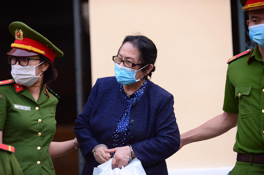 Bà Dương Thị Bạch Diệp tại phiên tòa. Ảnh: Tân Châu