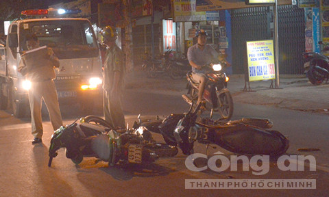 Hiện trường vụ tai nạn.