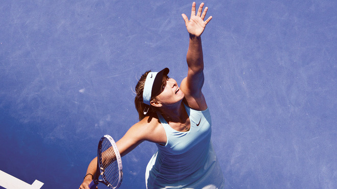 Một ngày thi đấu mệt mỏi của Sharapova. Ảnh: AUSOPEN