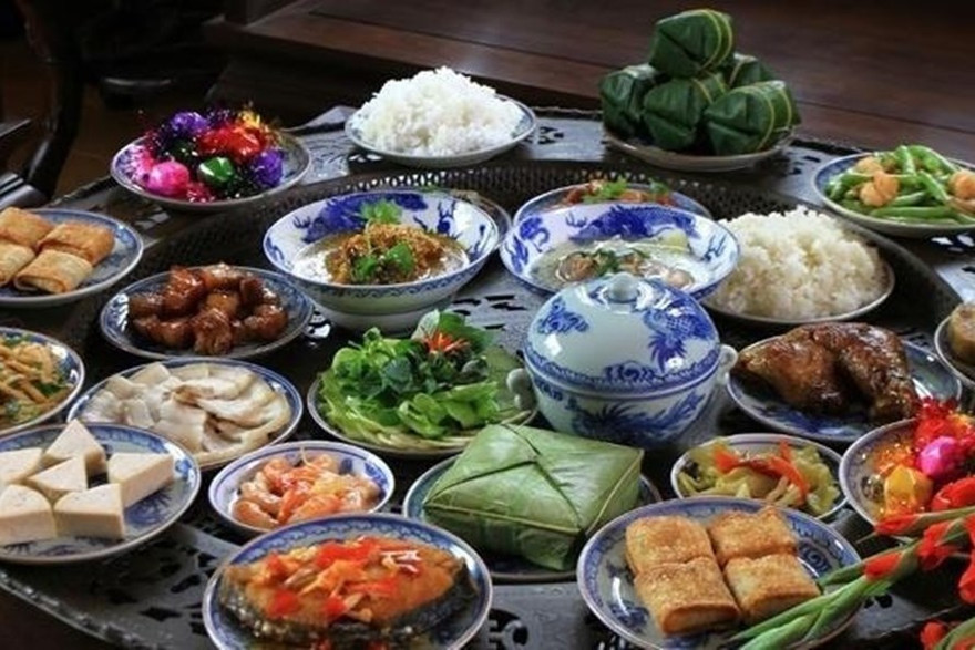 Mâm cỗ cúng tất niên. Ảnh minh họa