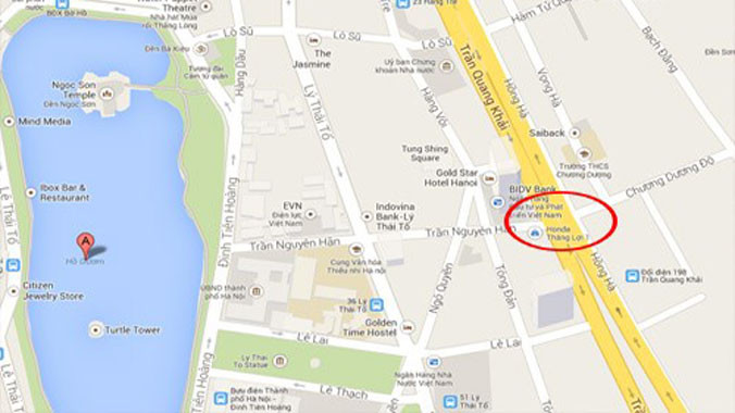 Vị trí Hà Nội định xây hầm đường bộ xuyên đê sông Hồng.