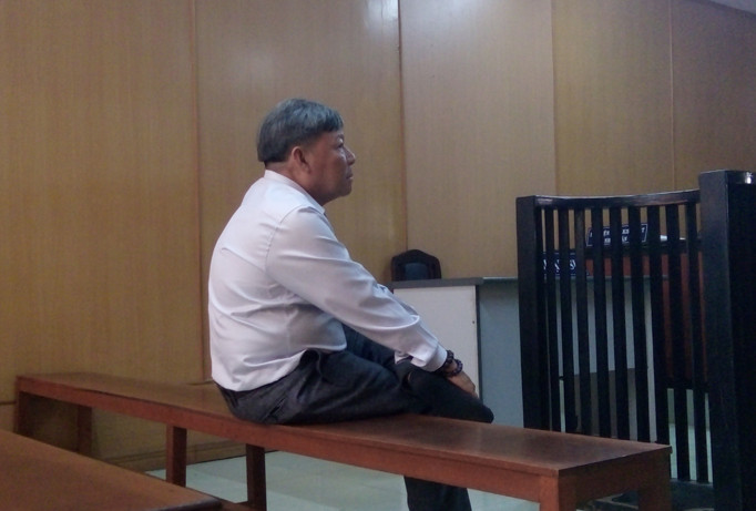 Nguyễn Minh Tân tại phiên tòa ngày 25/9. Ảnh: Tân Châu.