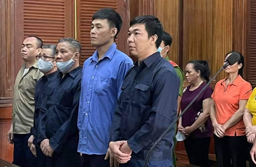 Các bị cáo tại phiên tòa. Ảnh: T.M