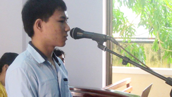 Bị cáo Tâm tại phiên tòa