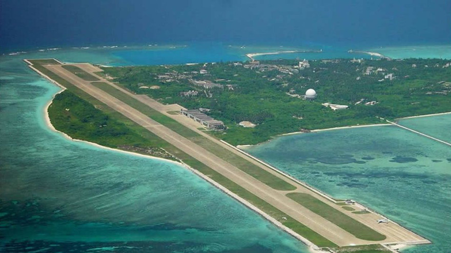 Hình ảnh đảo Phú Lâm thuộc quần đảo Hoàng Sa của Việt Nam bị Trung Quốc chiếm đóng và quân sự hóa trái phép