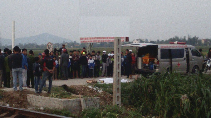 Hiện trường vụ tai nạn thương tâm.