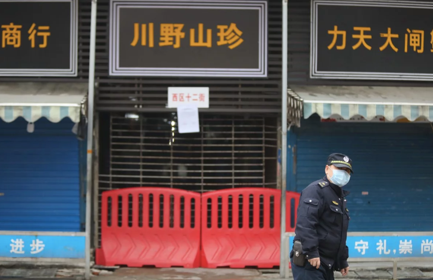 Khu chợ hải sản Hoa Nam bị đóng cửa từ ngày 1/1. (Ảnh: SCMP)