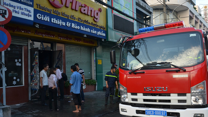 Hiện trường vụ cháy.