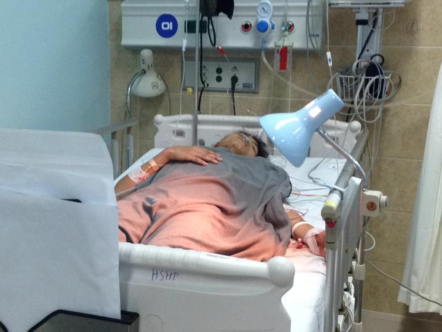 Anh Sĩ đang điều trị tại bệnh viện