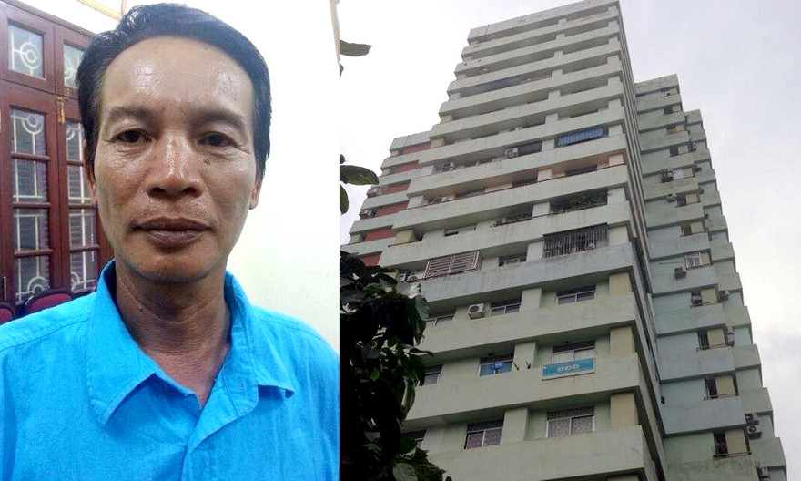 Đoàn Quốc Hoàng lúc mới bị bắt và toà chung cư nơi xảy ra trọng án