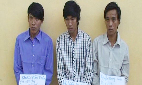 Các đối tượng tại Công an huyện Hồng Ngự