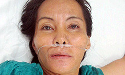 Nghi can Nguyễn Thị Vân đang điều trị tâm thần. Ảnh: C.A