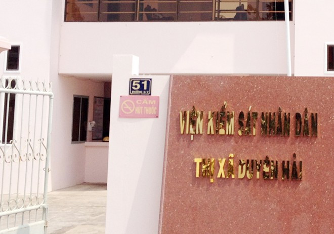 VKSND thị xã Duyên Hải, nơi xảy ra vụ mất con dấu. Ảnh: CTV