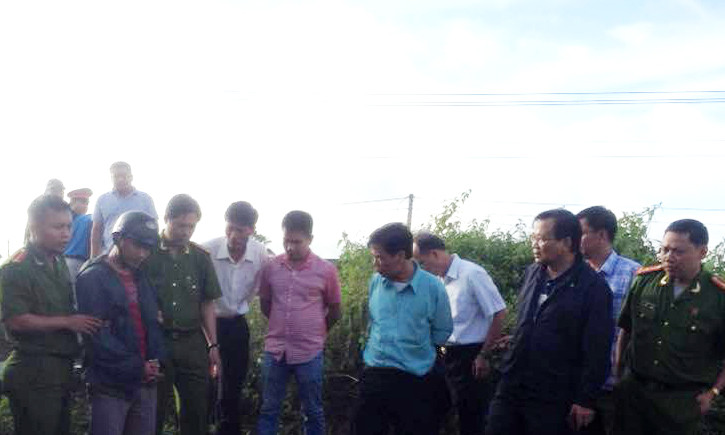 Tên thủ ác Kiều Quốc Huy được đưa đến hiện trường