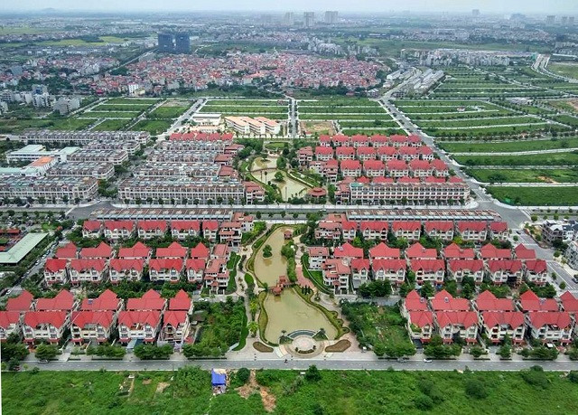 Nhiều biệt thự, nhà liền kề Khu đô thị mới An Hưng đã bàn giao cho người dân về ở. 