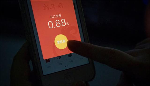 Ảnh: Dịch vụ chuyển tiền lì xì qua mạng ngày càng phổ biến ở Trung Quốc