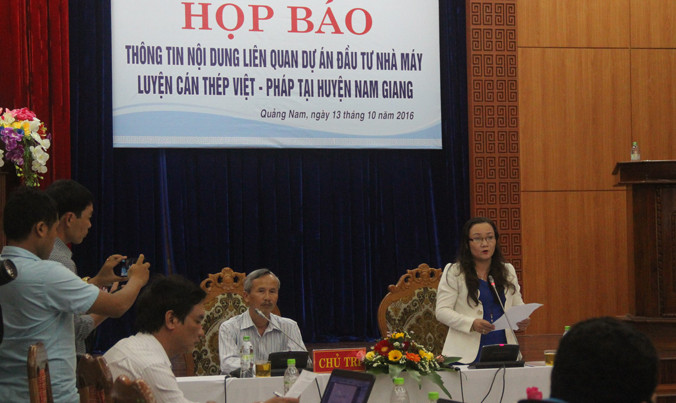 Quang cảnh buổi họp báo.