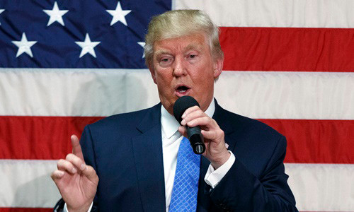 Ứng viên tổng thống Mỹ đảng Cộng hòa Donald Trump. Ảnh: AP.