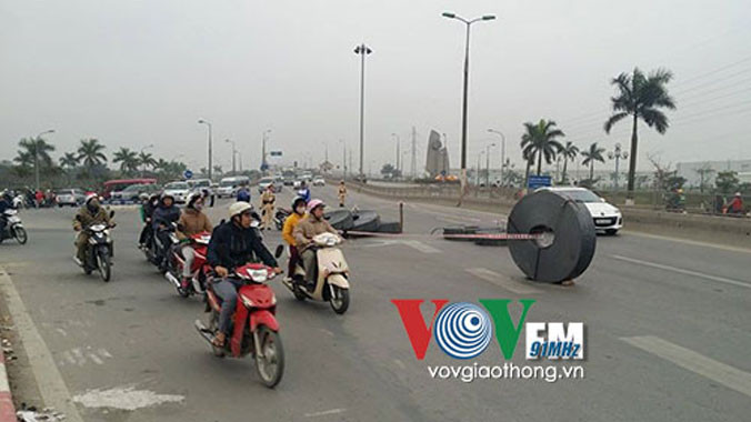 Hiện trường sự cố giao thông xảy ra sáng nay 30/1.