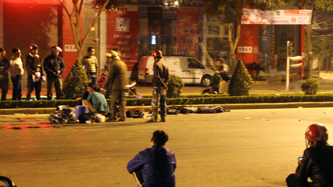 Hiện trường vụ tai nạn.