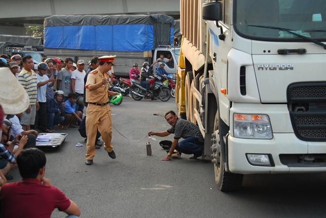 Hiện trường vụ tai nạn.
