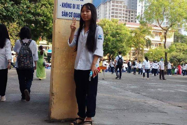 Nữ sinh Uyên. Ảnh gia đình cung cấp.