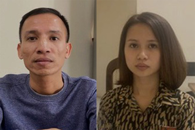 Hai đối tượng Hoàn, Hà. Ảnh ANTĐ