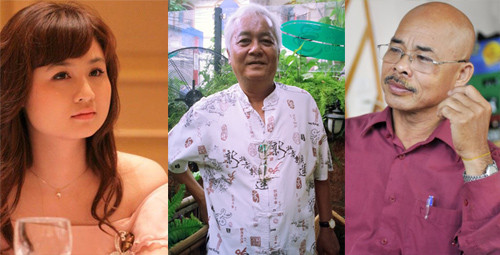 Các diễn viên Vi Cầm, Duy Thanh, Hán Văn Tình ngoài đời