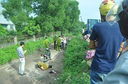 Hiện trường nơi nạn nhân tử vong.