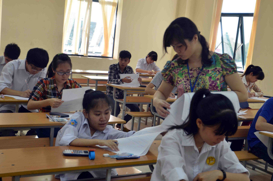 Ảnh: Thí sinh dự môn thi đầu tiên