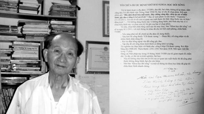 Nhà giáo ưu tú Châu An và bức thư tâm huyết gửi về báo Khoa học & Đời sống