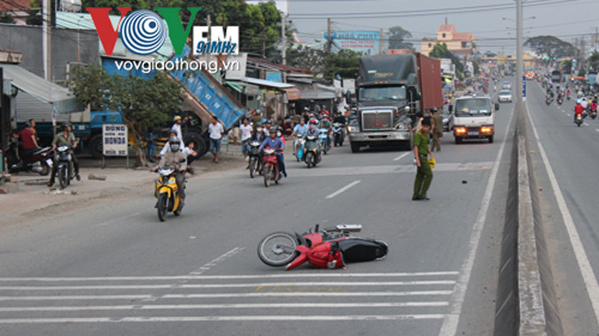 Hiện trường vụ tai nạn nghiêm trọng.