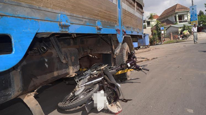 Hiện trường vụ tai nạn.