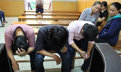 Các bị cáo tại tòa. Ảnh: Tân Châu