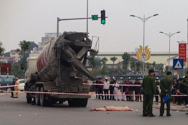 Hiện trường vụ tai nạn.