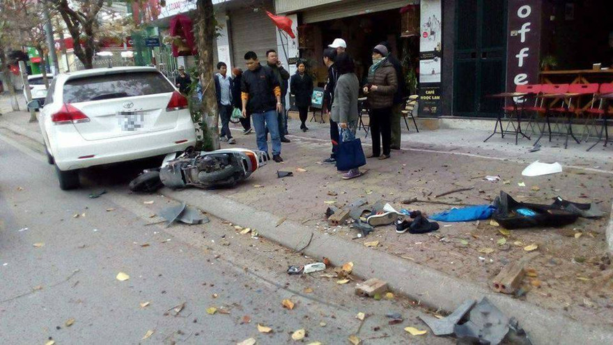 Hiện trường vụ tai nạn.