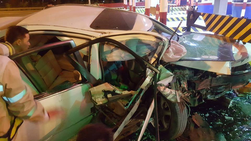 Hiện trường vụ tai nạn. Ảnh: Otofun.