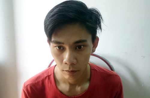 Tên cướp bị bắt giữ. Ảnh: Xuân Thắng