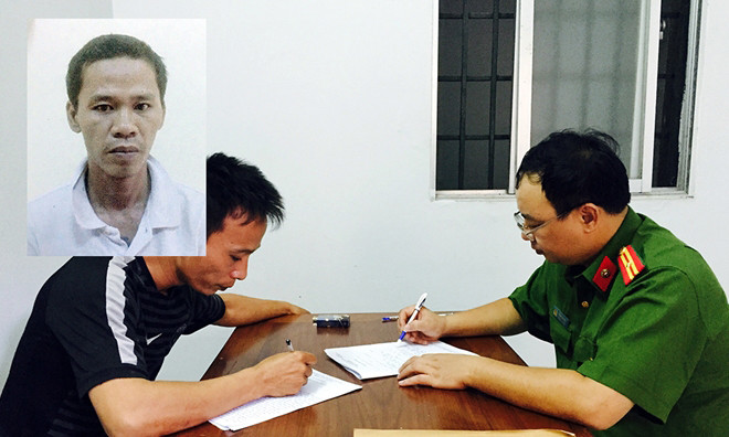 Đối tượng Chinh (áo đen đang hỏi cung) và đối tượng Quân