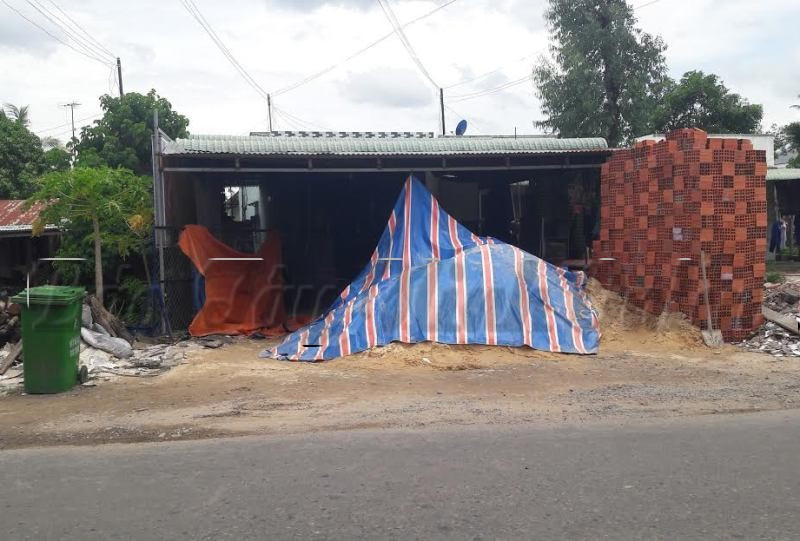 Căn nhà nơi chị T. bị đâm tử vong.Nguồn: Báo Tây Ninh