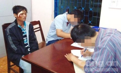 Đối tượng Toàn tại cơ quan công an - Ảnh do cơ quan công an cung cấp