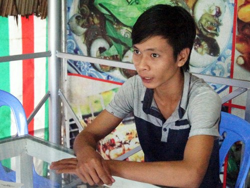 Thái bị tạm giữ. Ảnh: Nguyệt Triều