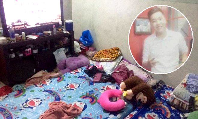 Căn phòng nơi Huy khống chế anh T cướp tài sản và đối tượng Huy