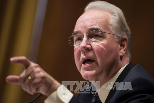 Bộ trưởng Y tế Mỹ Thomas Price. Ảnh: AFP/ TTXVN.