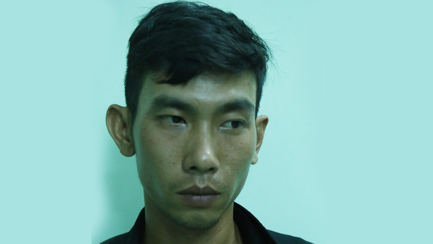 Lê Văn Công tại cơ quan công an