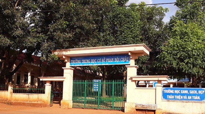 Trường THCS Phan Bội Châu nơi ông Đ. công tác