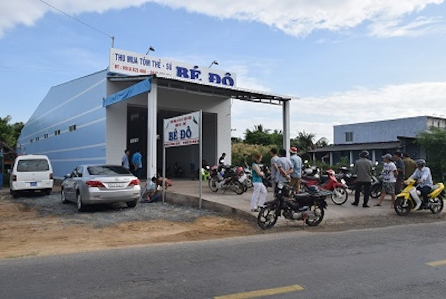 Vựa tôm, nơi báo mất trộm hơn 1 tỷ đồng. Ảnh: Công an Trà Vinh