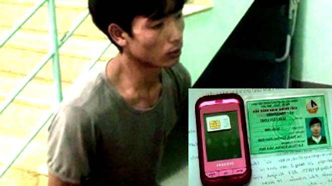 Đối tượng Mai Văn Linh cùng tang vật vụ án