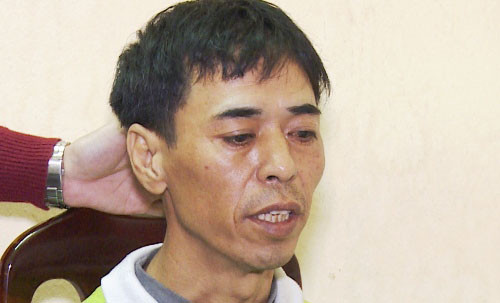 Nghi can Lê Văn Cẩn đang bị tạm giữ. Ảnh: Công an Thái Bình.