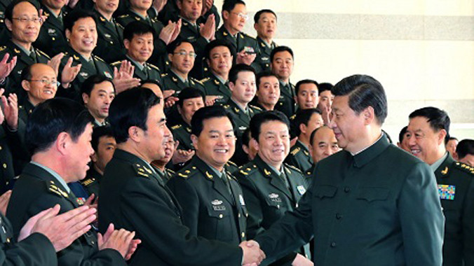 Trung Quốc vẫn đang đẩy mạnh chống tham nhũng trong quân đội. Ảnh: Xinhua.